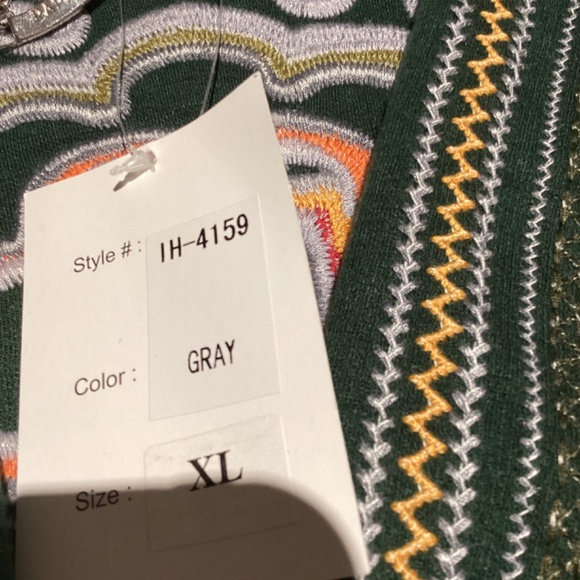 Ladies Open, shawl Collar, Embroidered, Hooded Cardigan - Picture 8 of 10